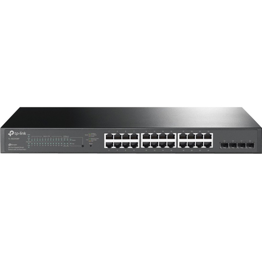 TP-Link TL-SG2428P - JetStream 28-Port Gigabit Smart Switch with 24-Port PoE+ - Limited Lifetime Protection