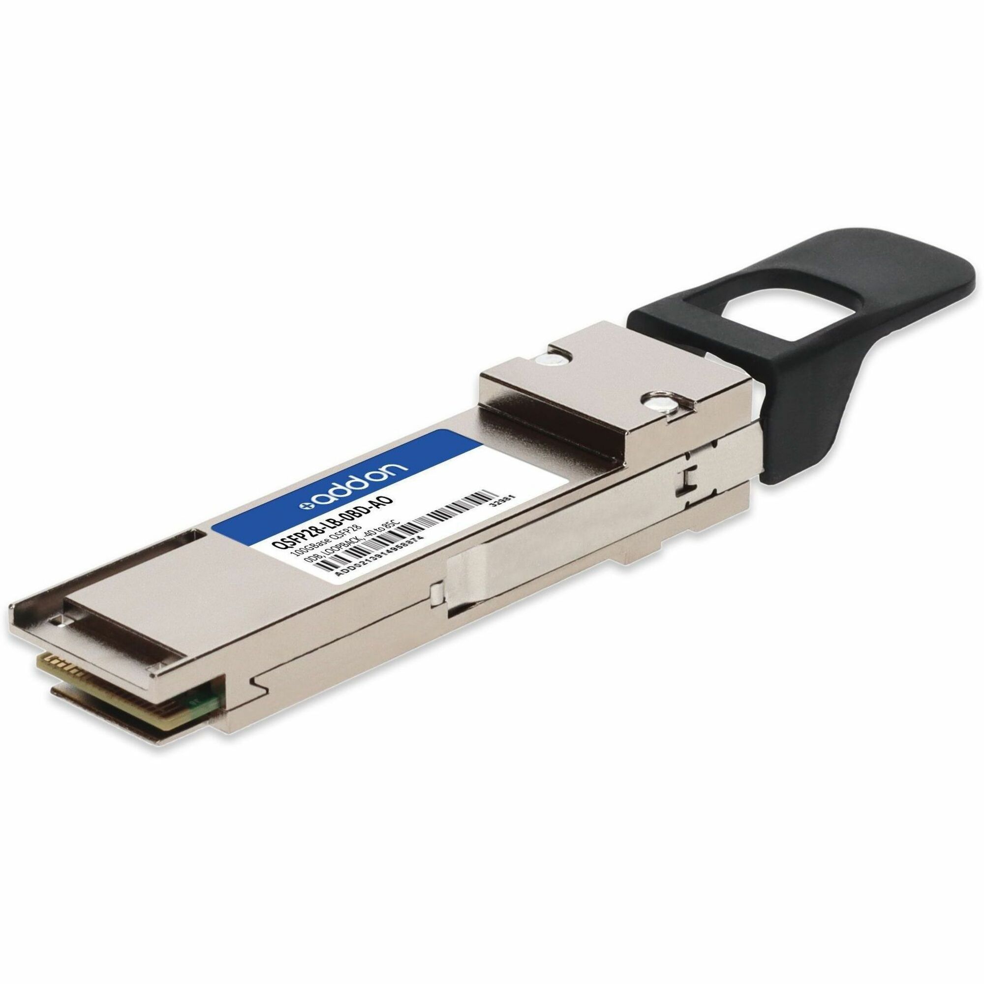 AddOn MSA and TAA 100GBase QSFP28 Loopback Transceiver with 0dB Attenuation, -40 to 85C