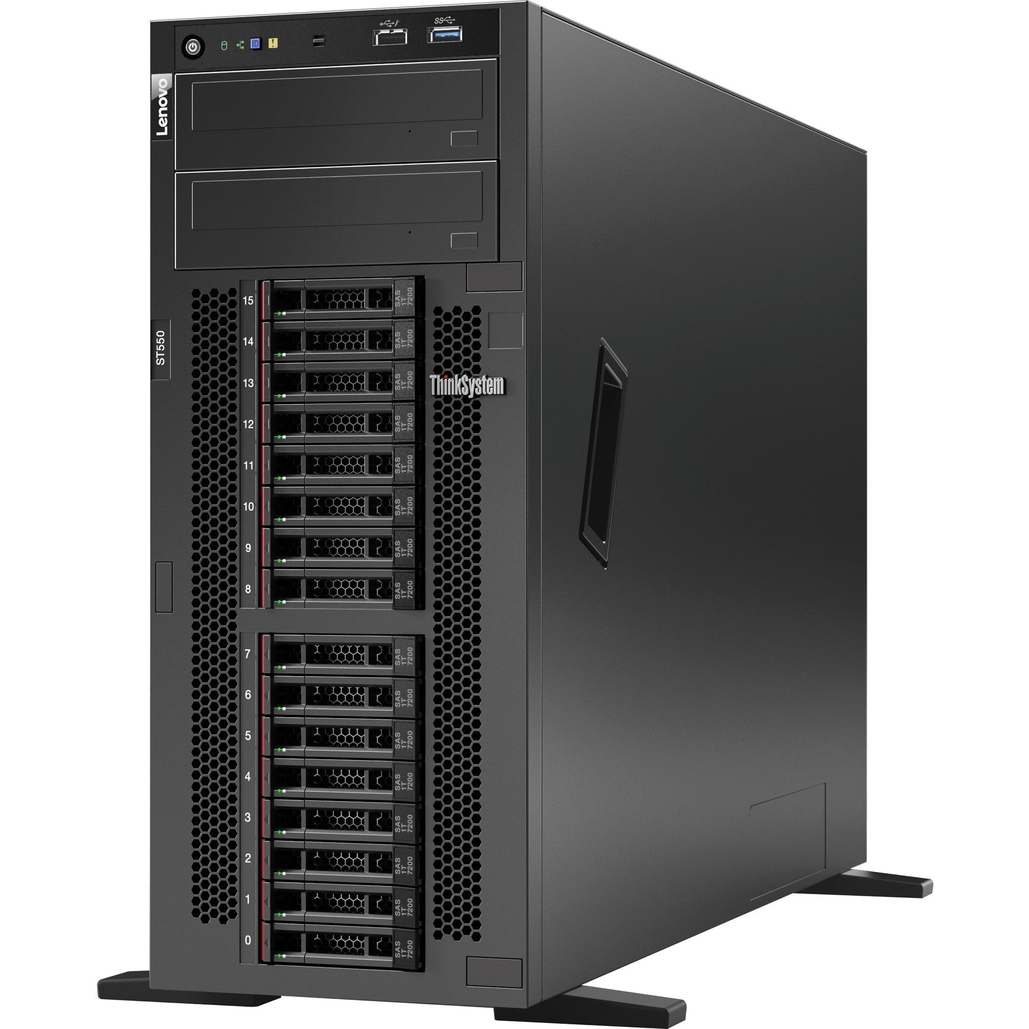 Lenovo ThinkSystem ST550 7X10A0AQNA 4U Tower Server - 1 Xeon Silver 4210 2.20 GHz - 16 GB RAM - 12Gb/s SAS, Serial ATA/600 Controller