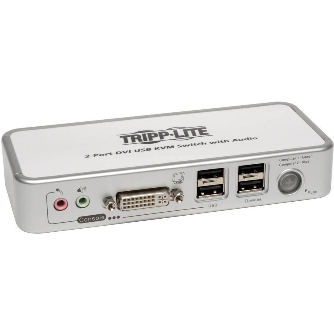 Tripp Lite by Eaton 2-Port DVI/USB KVM Switch with Audio and Cables