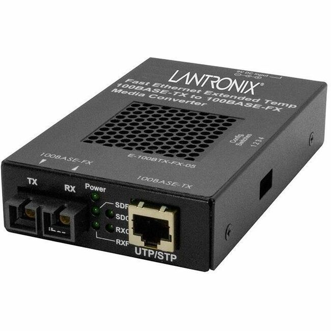 Lantronix E-100BTX-FX-05(SCHT) Transceiver/Media Converter