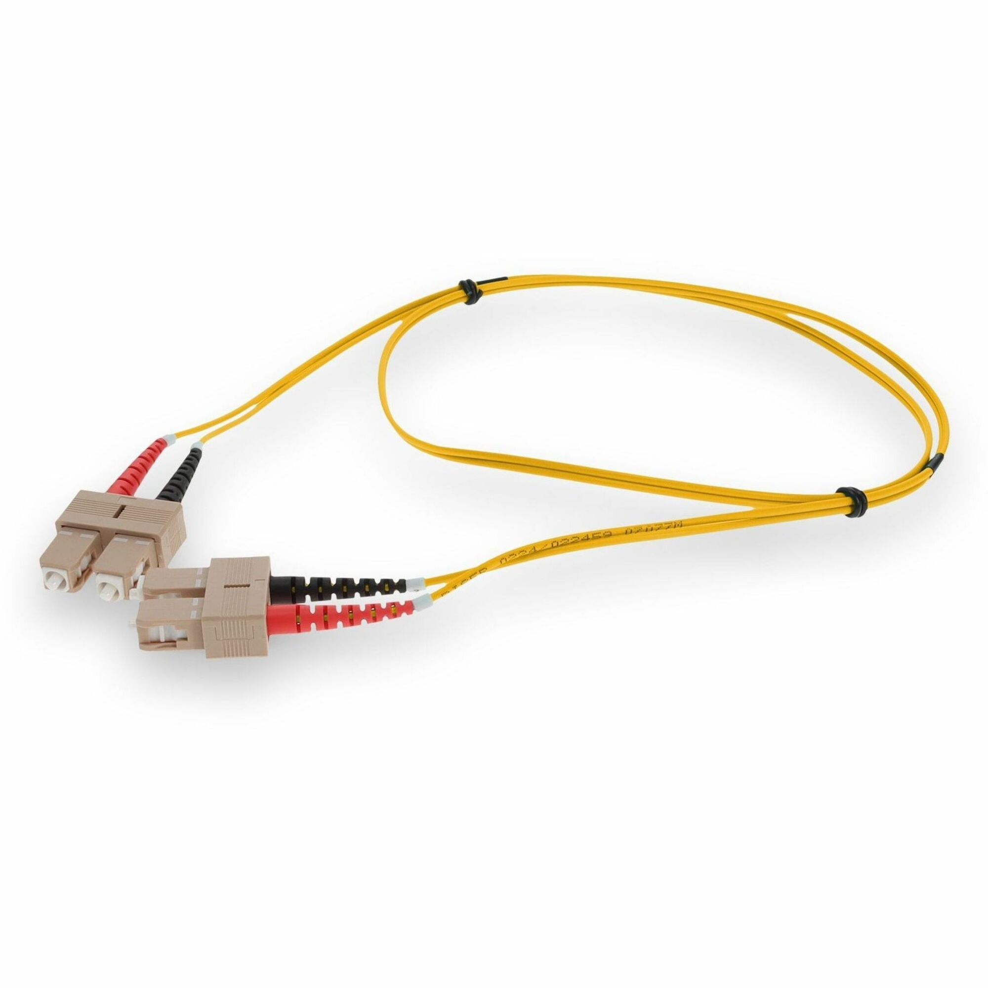 AddOn 2m SC to SC Yellow OM4 Duplex OFNR (Riser-Rated) Fiber Patch Cable