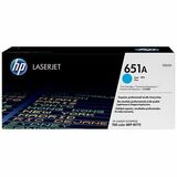 HP 651A (CE341A) Original Laser Toner Cartridge - Single Pack - Cyan - 1 Each