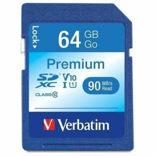 Verbatim 64GB Premium SDXC Memory Card, UHS-I Class 10