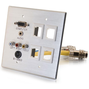 C2G RapidRun 10 Port Audio & Video Faceplate