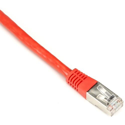 Black Box CAT6 250-MHz Stranded Patch Cable Slim Molded Boot - S/FTP, CM PVC, Red, 3FT