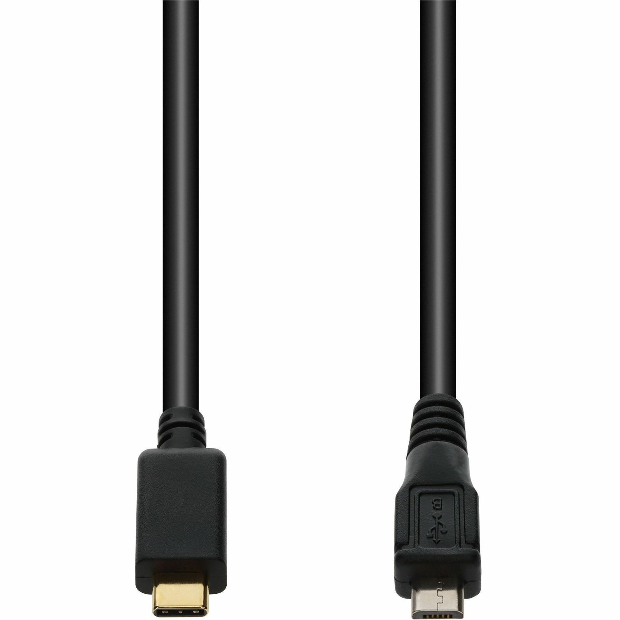 AddOn 1m USB C (Male) to Micro USB B 2.0 (Male) Black Adapter Cable, 480Mbps