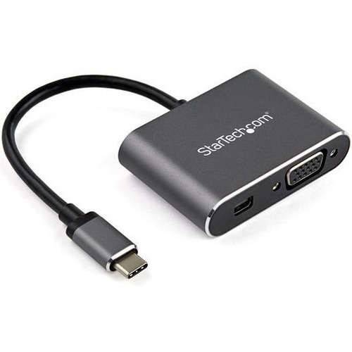 StarTech USB C Multiport Video Adapter - USB-C to 4K 60Hz Mini DisplayPort 1.2 (HBR2 HDR) or 1080p VGA Monitor Display Adapter