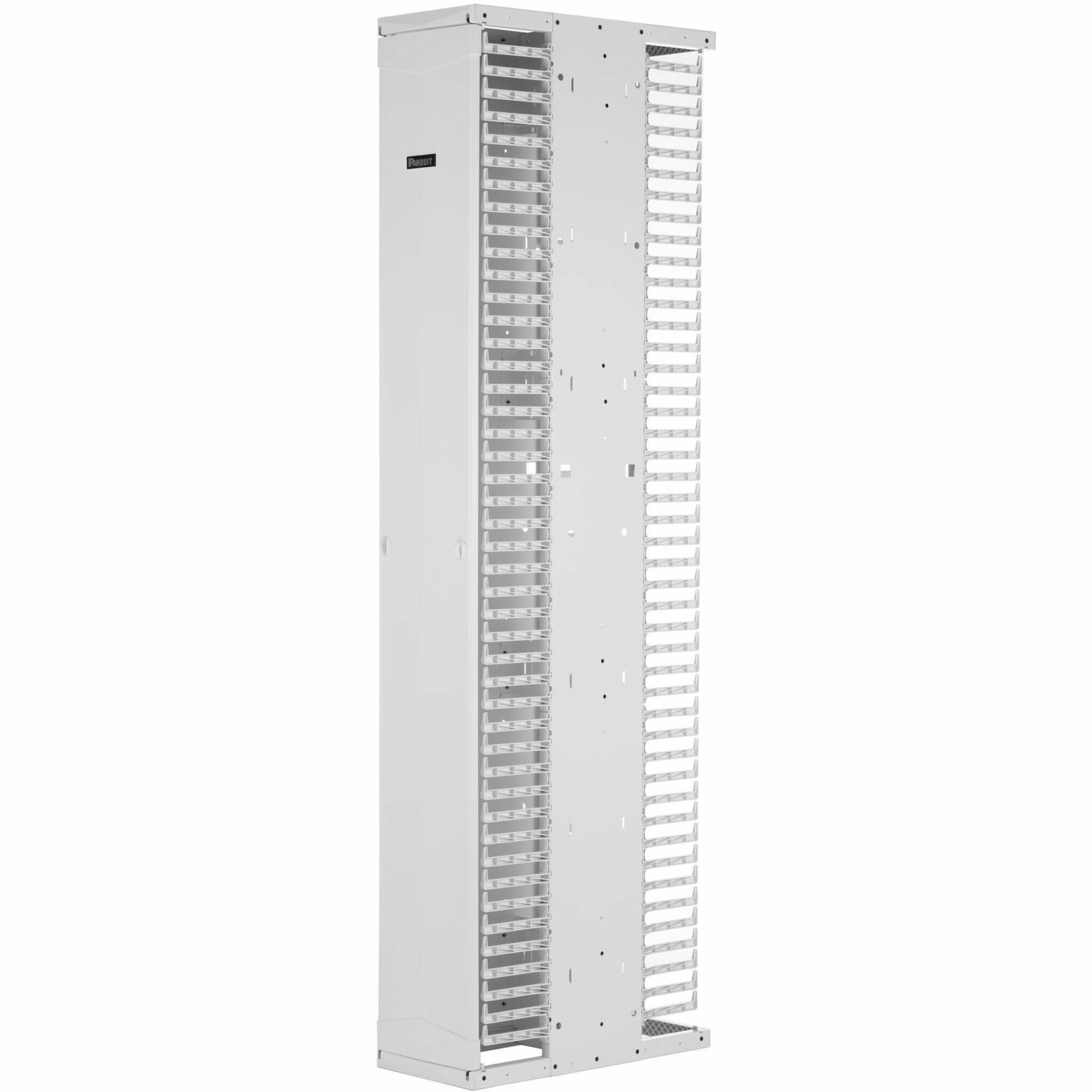 Panduit PE2V Vertical Dual-Sided Manager, 1 Door, 52RU, 12 in. Wide, White