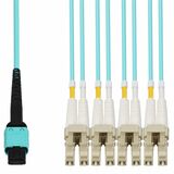 1M MPO/4LC F/M AQUA OM4 LSZH FIBER PATCH CABLE
