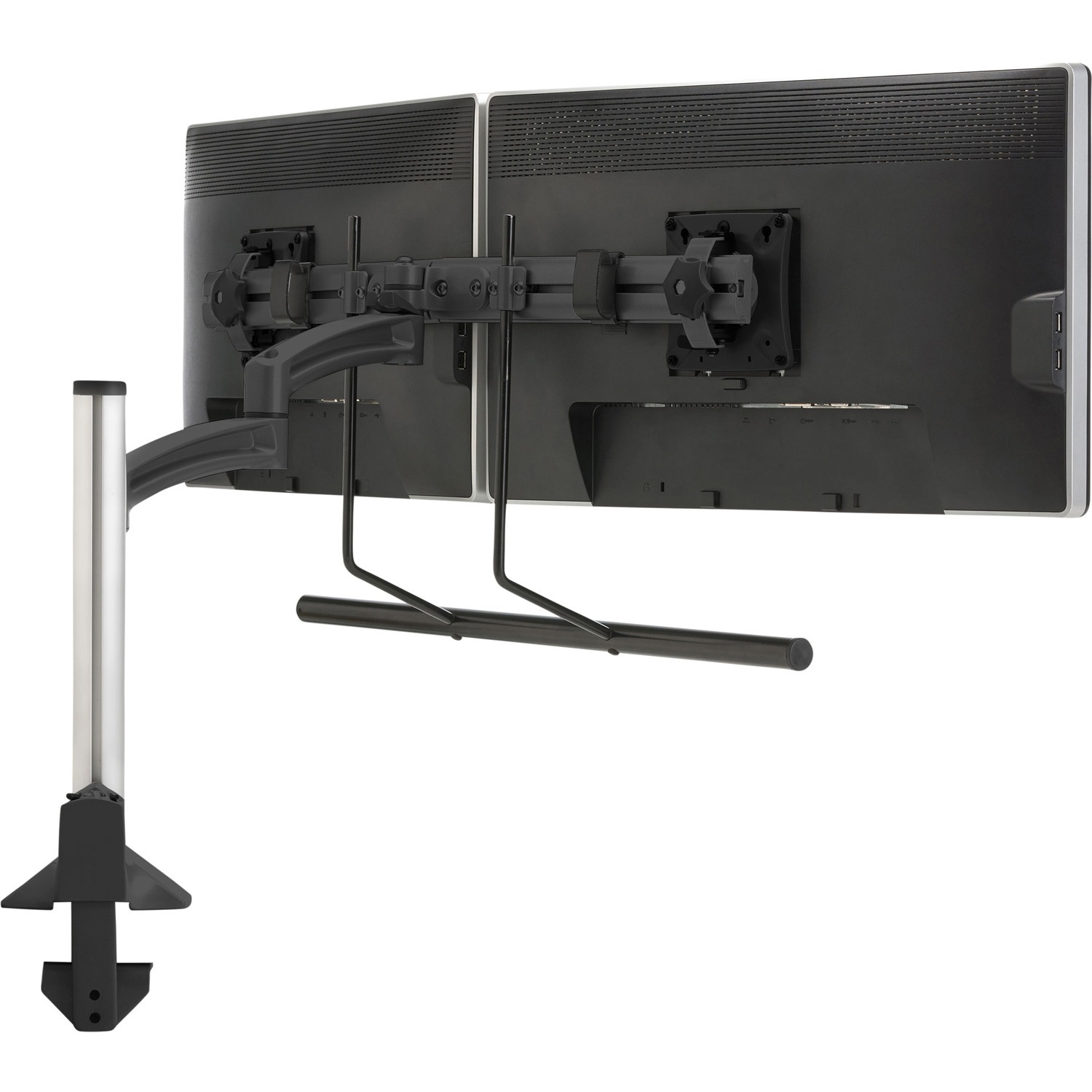Chief Kontour K2C Articulating Dual Monitor Arm Desk Mount - Monitor Mount - For 10-24 Inch Monitors - Black