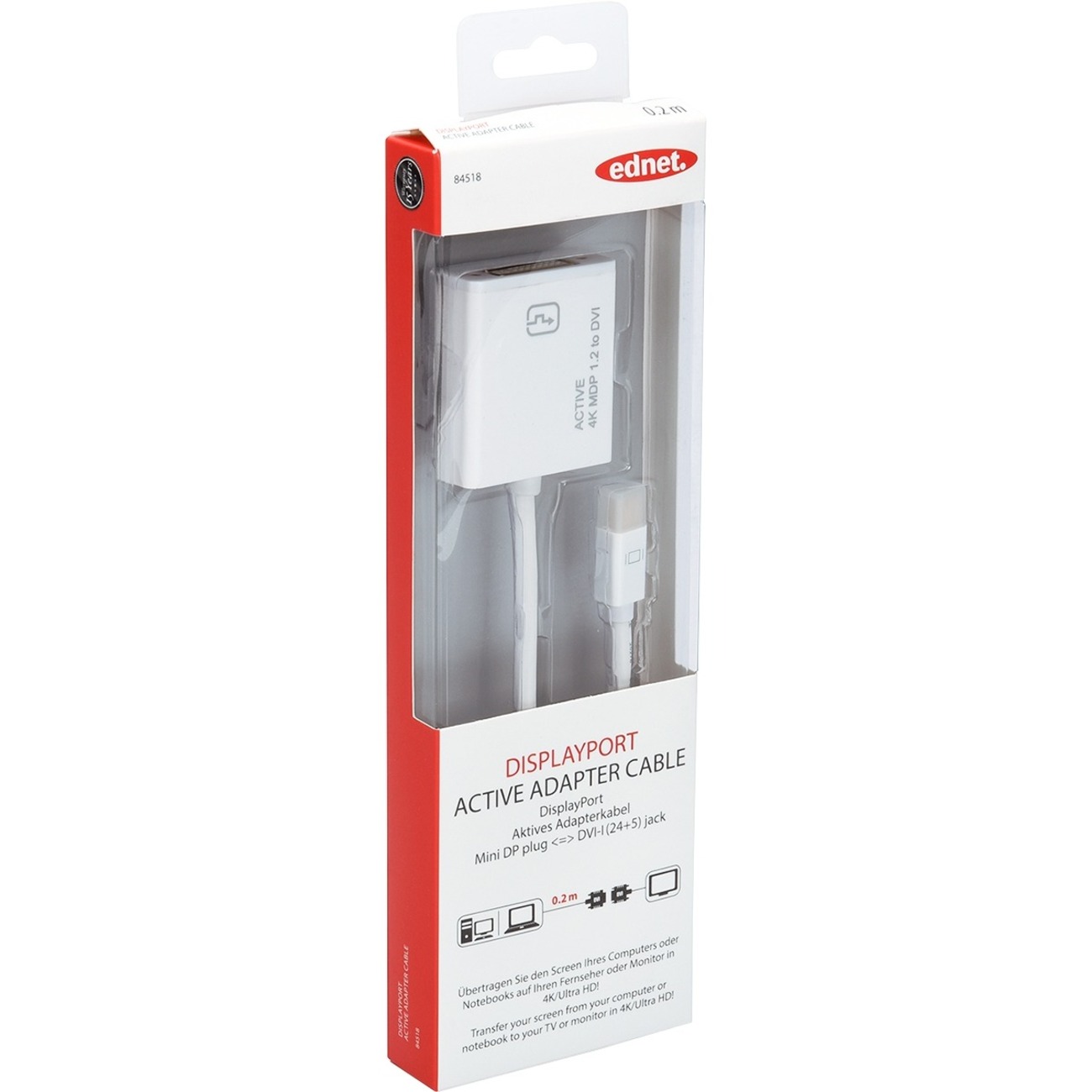Ednet Mini DisplayPort/DVI Video Cable