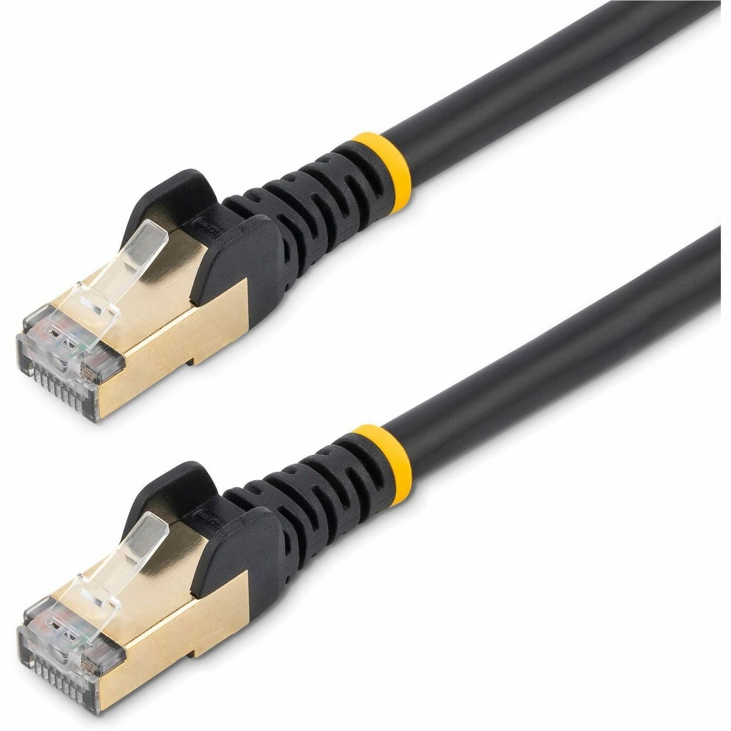 StarTech 35ft CAT6a Ethernet Cable - 10 Gigabit Category 6a Shielded Snagless 100W PoE Patch Cord - 10Gb Black UL Certified Wiring/TIA