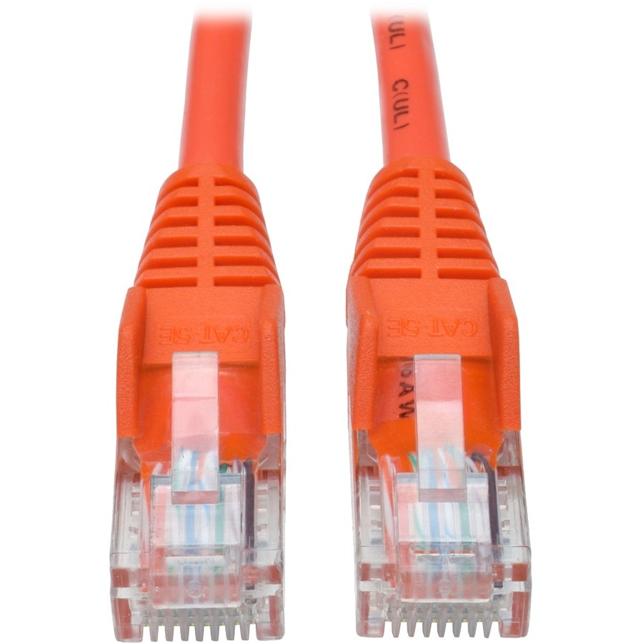 Tripp Lite by Eaton Cat5e 350 MHz Snagless Molded (UTP) Ethernet Cable (RJ45 M/M) PoE - Orange 5 ft. (1.52 m)