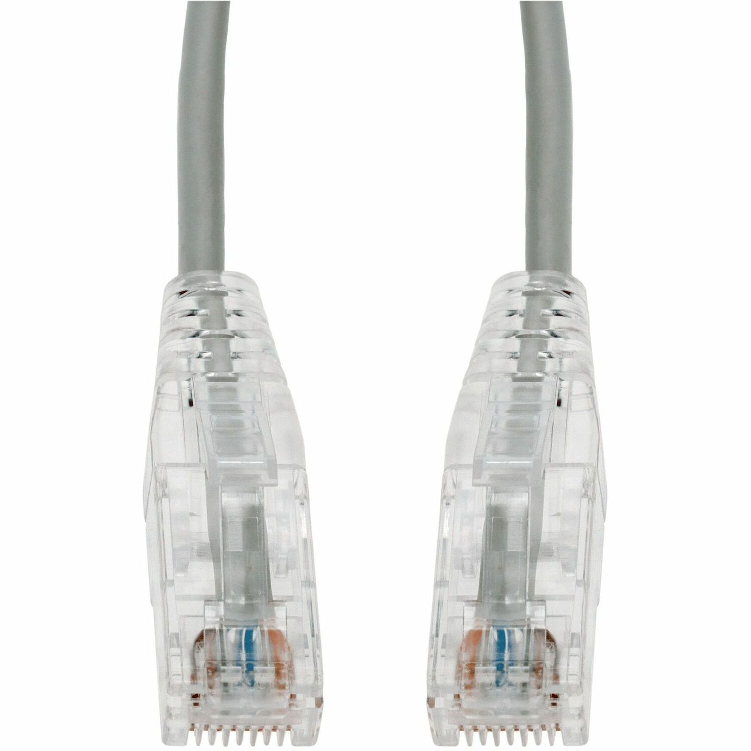AddOn 50-Pack 5ft Gray CAT 6 Slim PVC Ethernet Cable Snagless Clear-Claw RJ-45 M/M