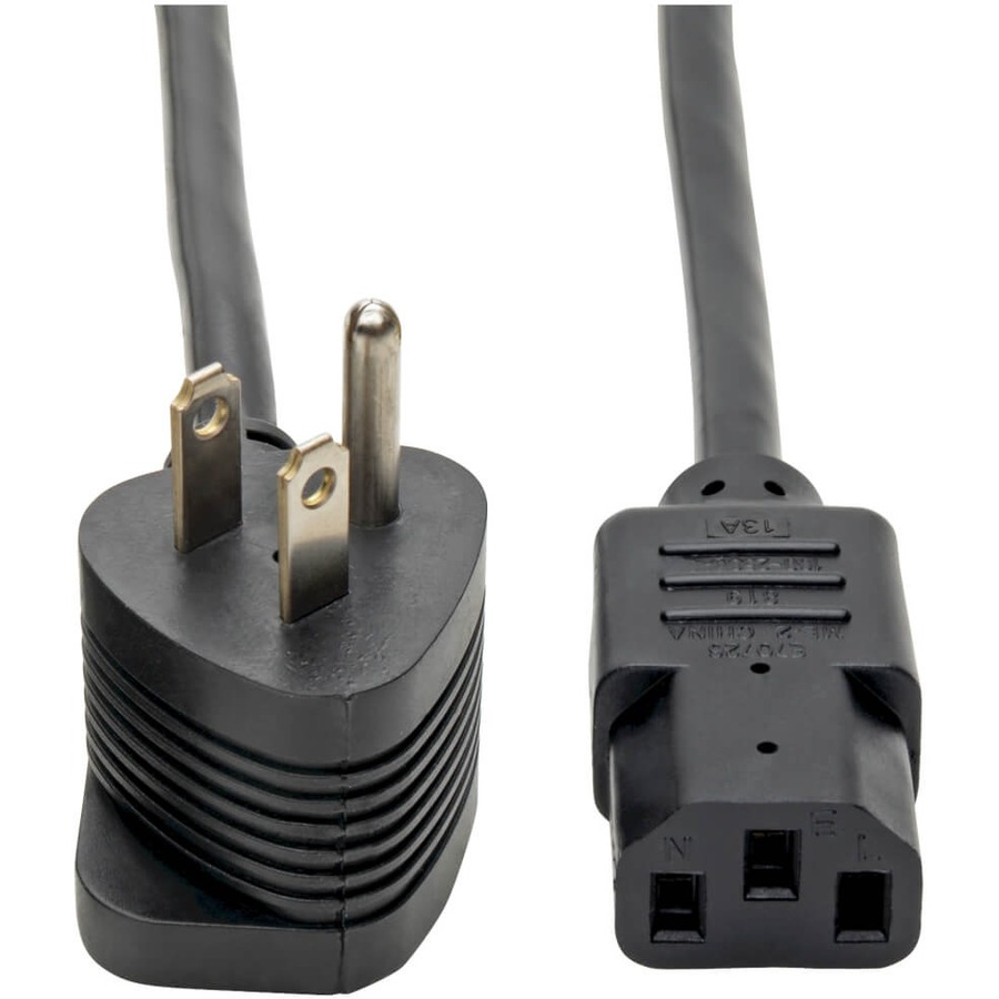 Tripp Lite by Eaton Piggyback Extension Cord NEMA 5-15P/5-15R to C13 - 13A 125V 16 AWG 6 ft. (1.83 m) Black