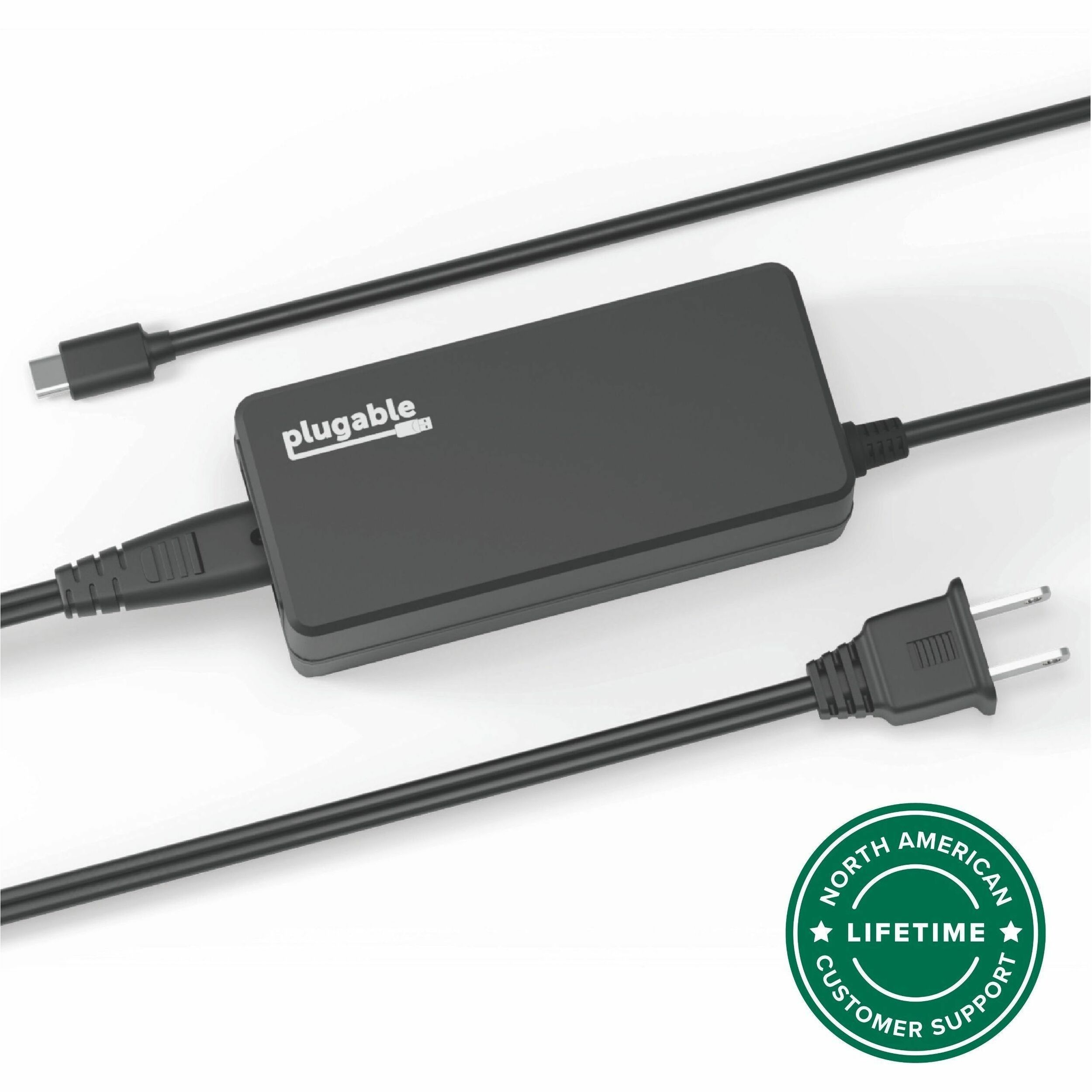 Plugable USB-C Chromebook Charger Replacement, 60W Type C Charger for Laptops