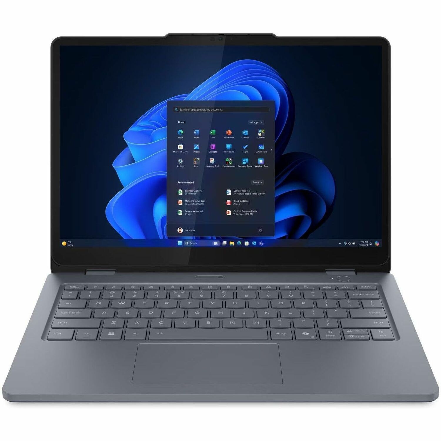 Lenovo 13w Gen 3 83M9000DUS 13.3" Touchscreen Convertible 2 in 1 Notebook - WUXGA - 60 Hz - Intel Core 3 1st Gen 100U - 8 GB - 256 GB SSD - English Keyboard - Luna Gray