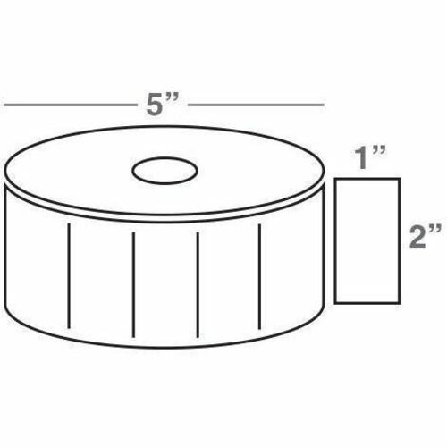 Wasp 2.0" x 1.0" Direct Thermal Labels, 4 rolls, 2300 per roll, 5" OD