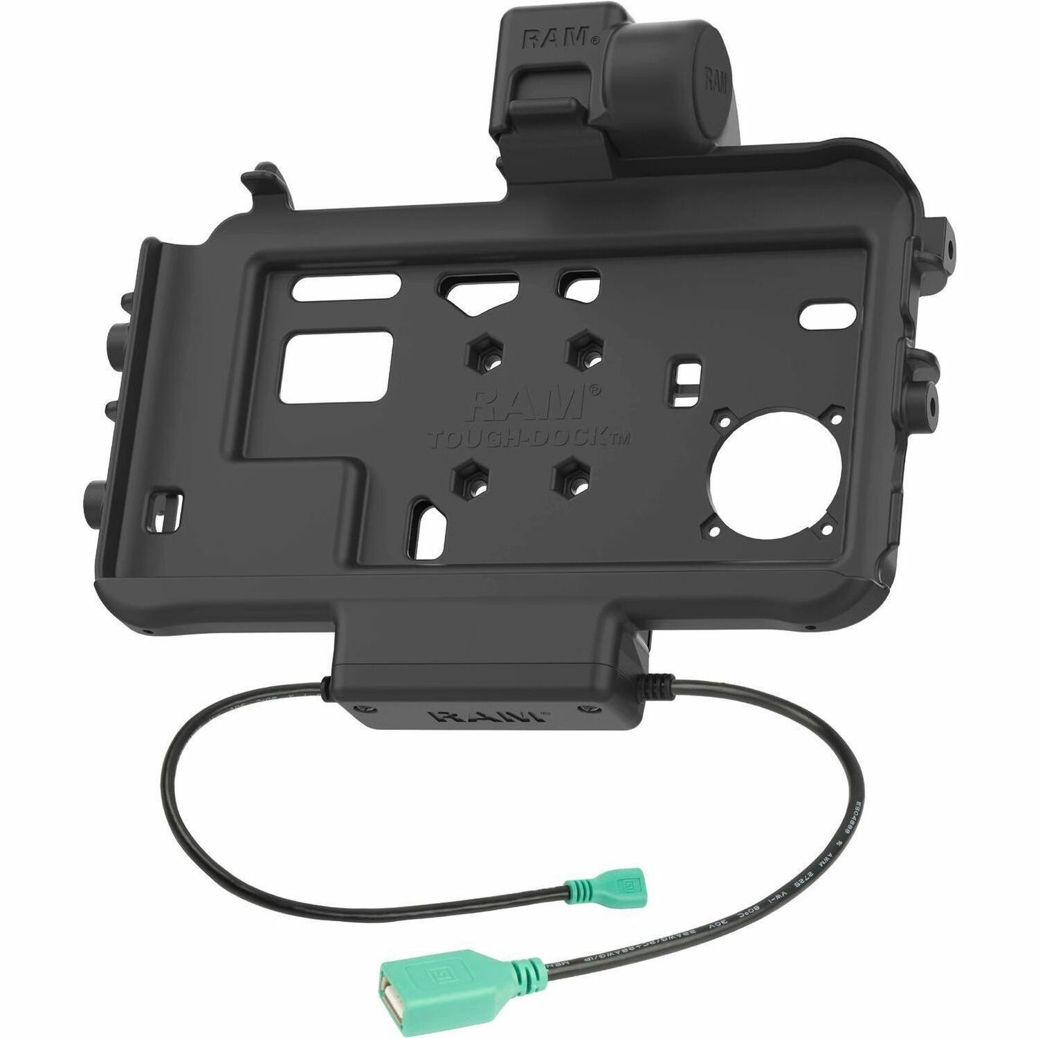 RAM Mounts Low-Profile Power + Single USB Dock for Tab Active3