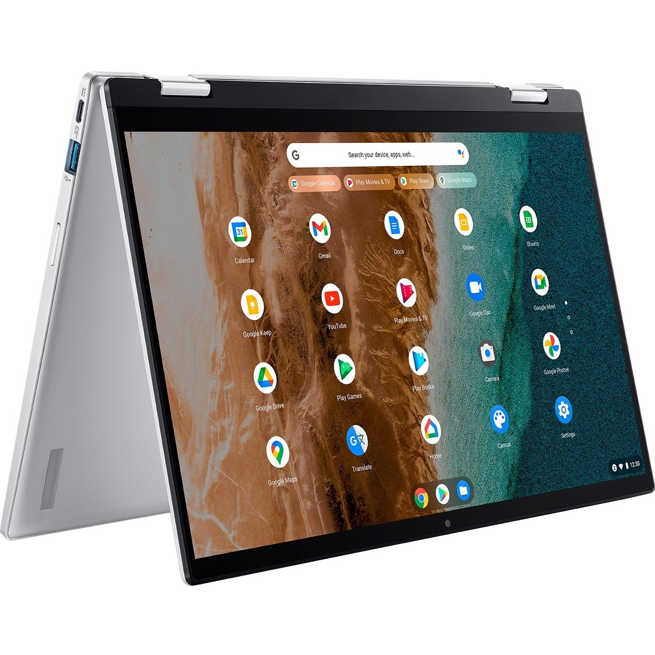 Acer Chromebook Spin 514 CP514-2H CP514-2H-39R7 14" Touchscreen Convertible 2 in 1 Chromebook - Full HD - Intel Core i3 11th Gen i3-1110G4 - 8 GB - 128 GB SSD - English (US) Keyboard - Pure Silver