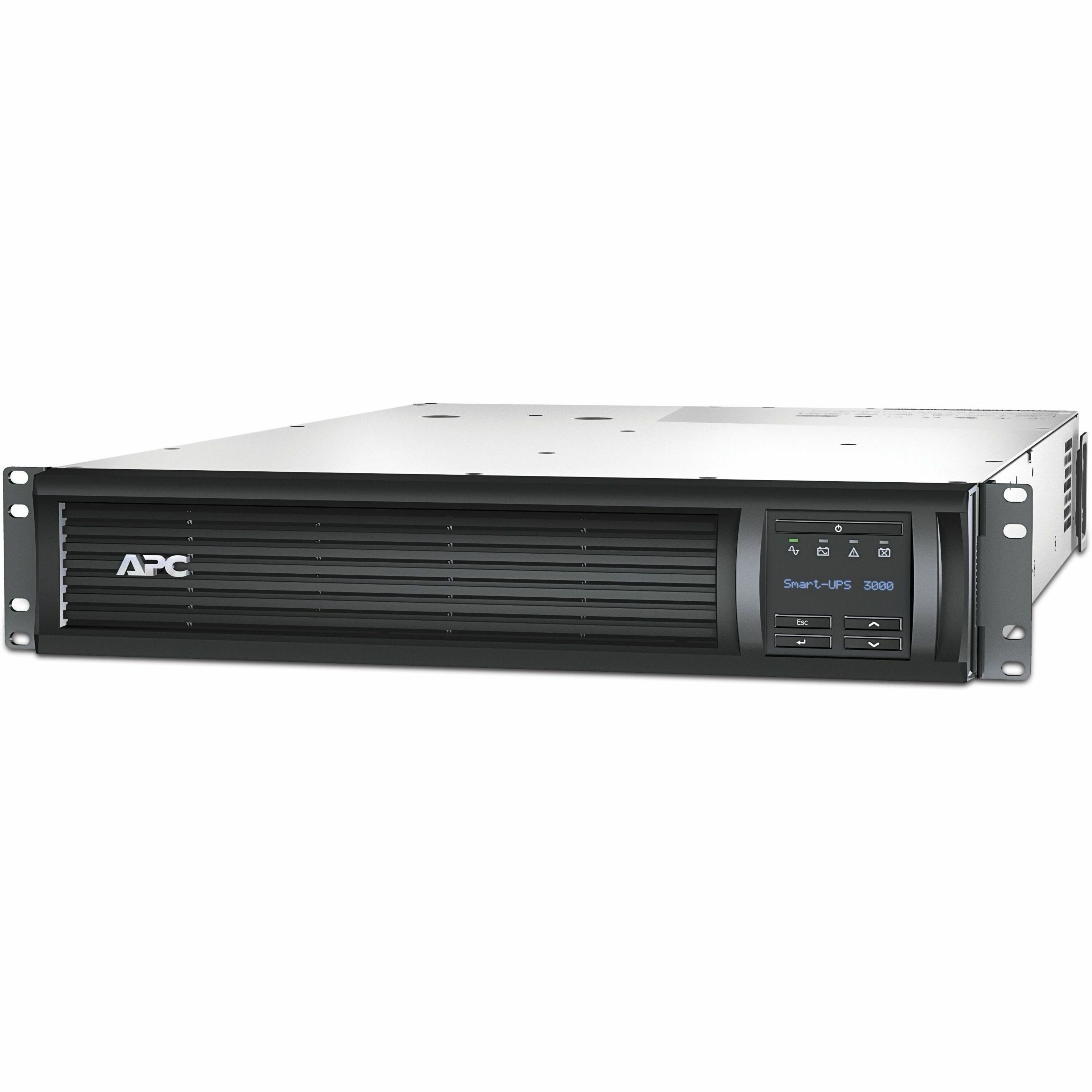 APC Smart-UPS, Line Interactive, 3kVA, Rackmount 2U, 120V, 6x NEMA 5-15R+NEMA 5-20R outlets, SmartSlot, AVR, LCD [TAA]