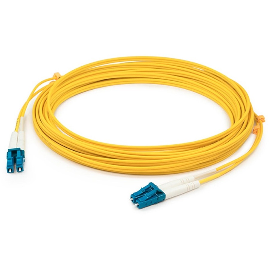 AddOn 10m LC to LC Yellow OM2 Duplex OFNP (Plenum-Rated) Fiber Patch Cable