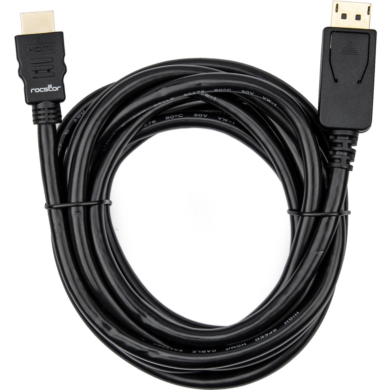 Rocstor Premium DisplayPort&reg; to HDMI converter cable M/M- 10 ft (3m) - 4K