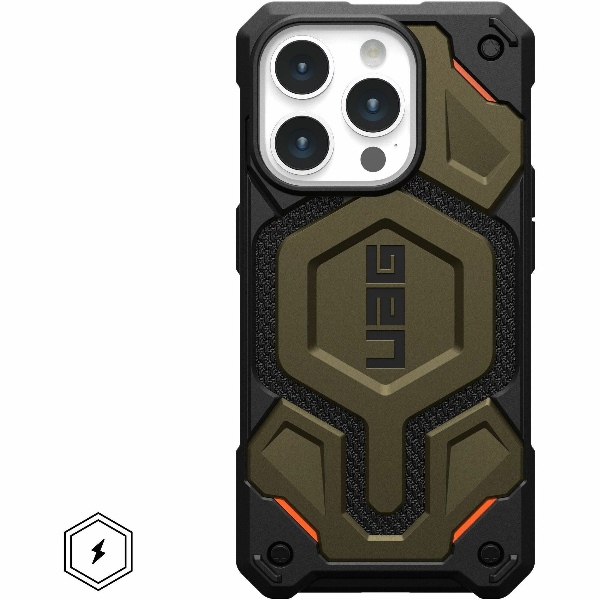 Urban Armor Gear Monarch Pro Kevlar&reg; iPhone 15 Pro Case - Kevlar Element Green