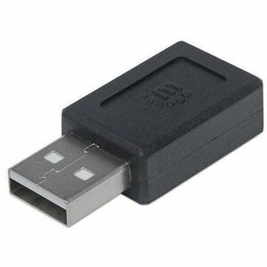 USB-C to USB-A Adapter, Female to Male, 480 Mbps (USB 2.0), Hi-Speed USB, Black, Lifetime Warranty
