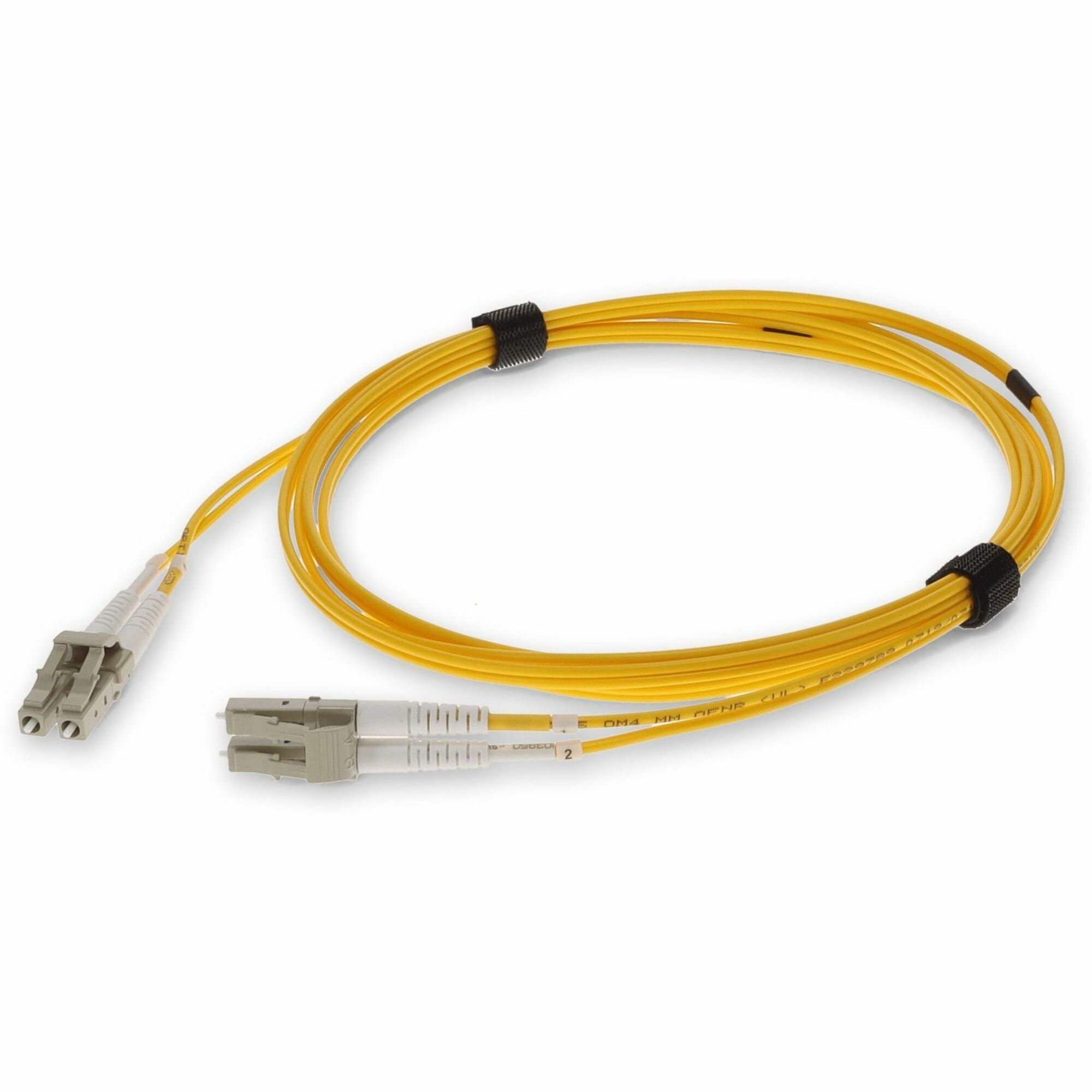 AddOn 4m LC to LC Yellow OM4 Duplex OFNR (Riser-Rated) MMF (Multi Mode) Fiber Patch Cable, 50/125