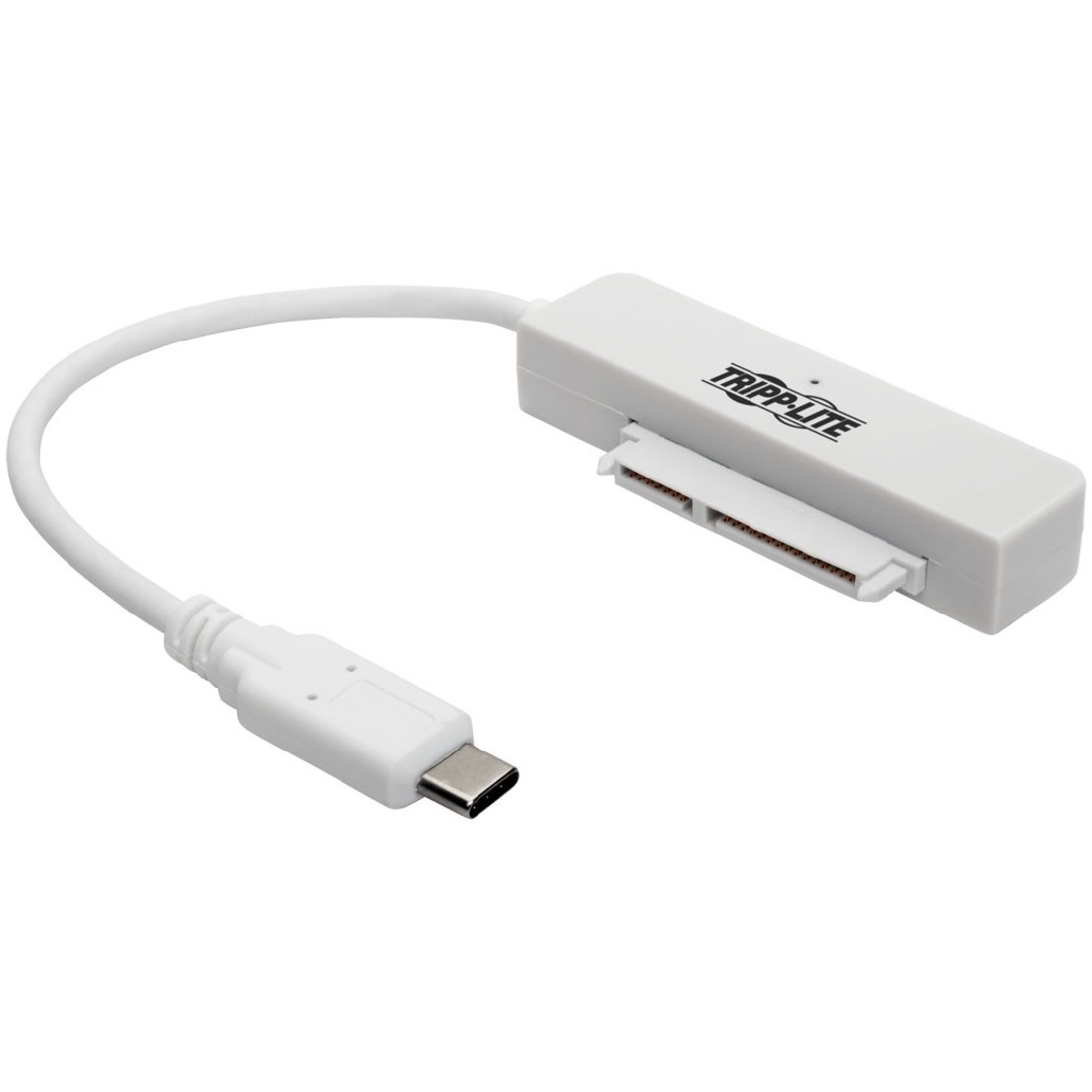 Eaton Tripp Lite Series USB 3.2 Gen 2 (10 Gbps) USB-C to SATA III Adapter Cable with UASP, 2.5 in. SATA Hard Drives, Thunderbolt 3 Compatible, White