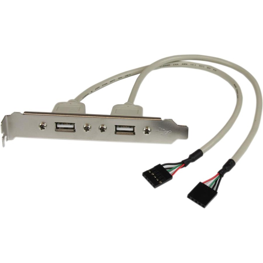 StarTech 2 Port USB A Female Slot Plate Adapter Cable