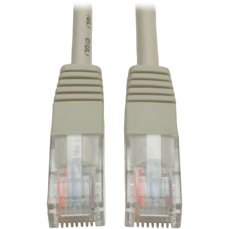 Eaton Tripp Lite Series Cat5e 350 MHz Molded (UTP) Ethernet Cable (RJ45 M/M), PoE - Gray, 20 ft. (6.09 m)