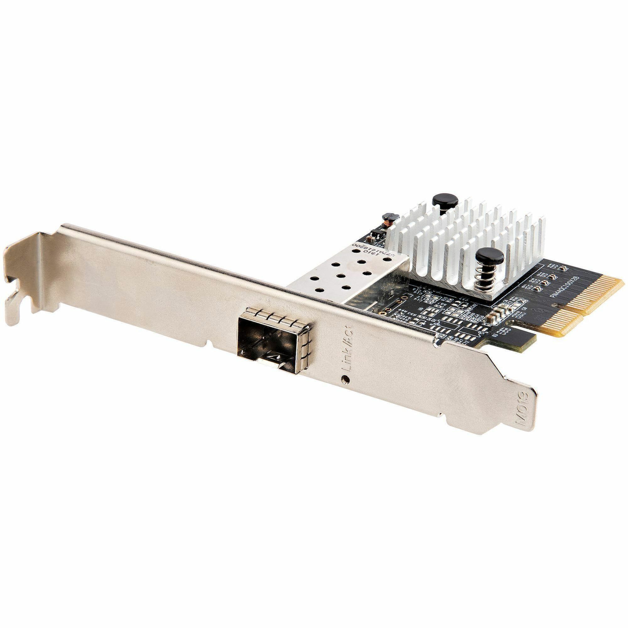 StarTech.com 10G PCIe SFP+ Card, Single SFP+ Port Network Adapter, Open SFP+ for MSA-Compliant Modules/Cables, 10 Gigabit PCIe NIC Card