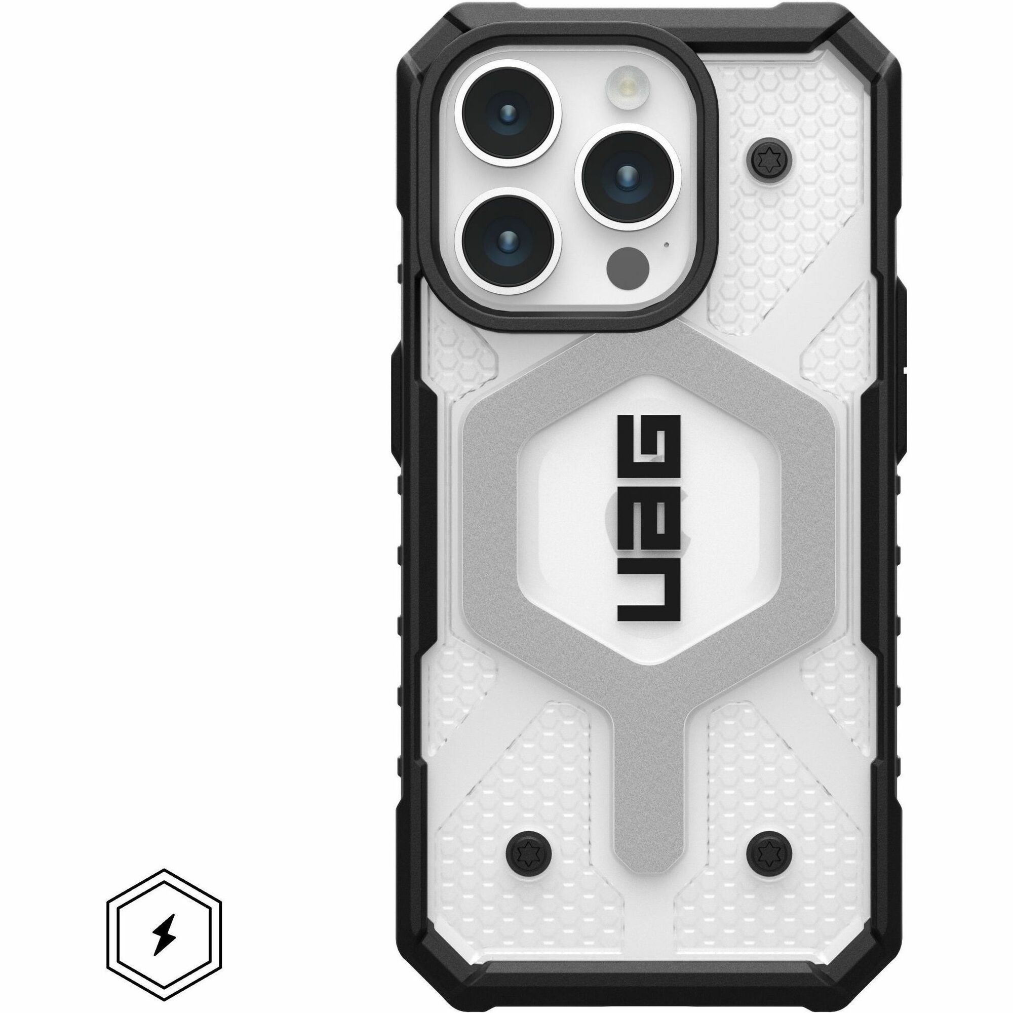 Urban Armor Gear Pathfinder Clear iPhone 15 Pro Case - Ice