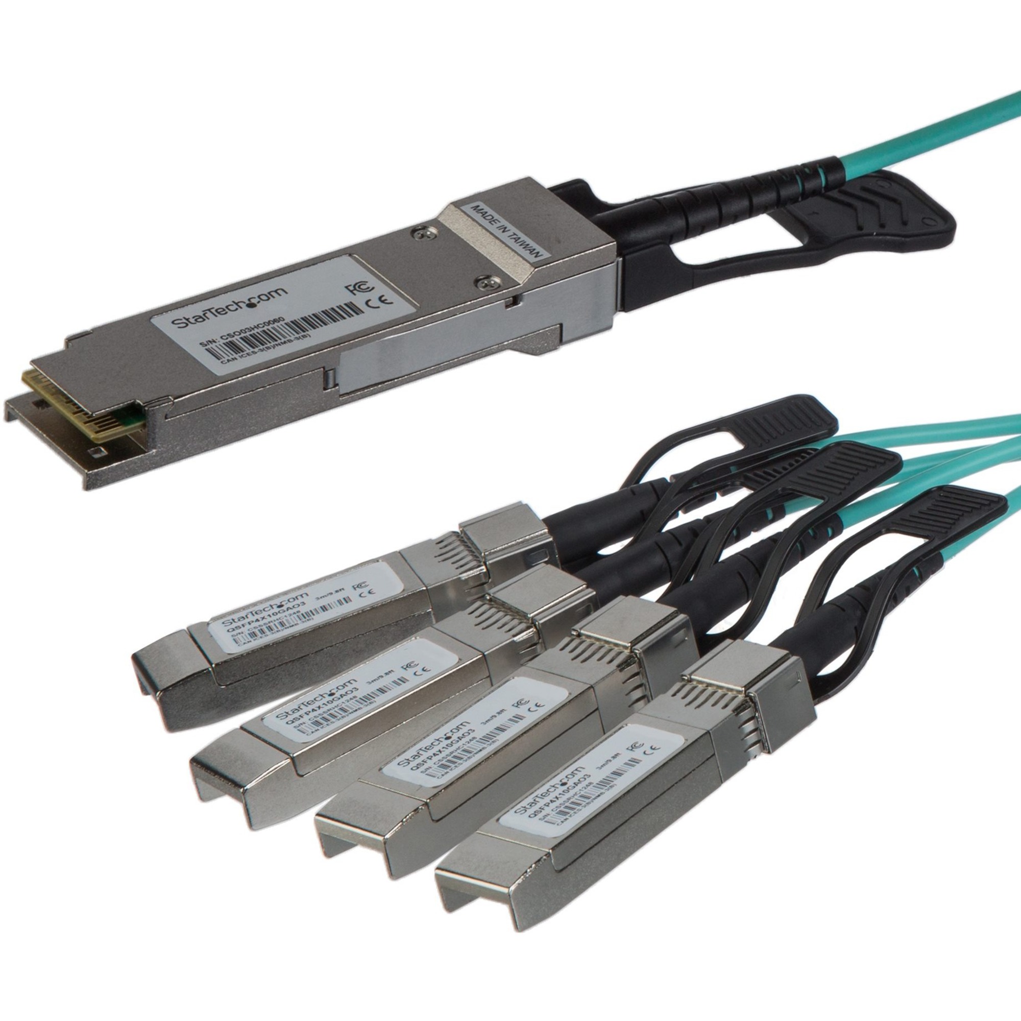 StarTech AOC Breakout Cable for Cisco QSFP-4X10G-AOC5M - 5m 40G 1x QSFP+ to 4x SFP+ AOC Cable 40GbE QSFP+ Active Optical Fiber 16.4ft