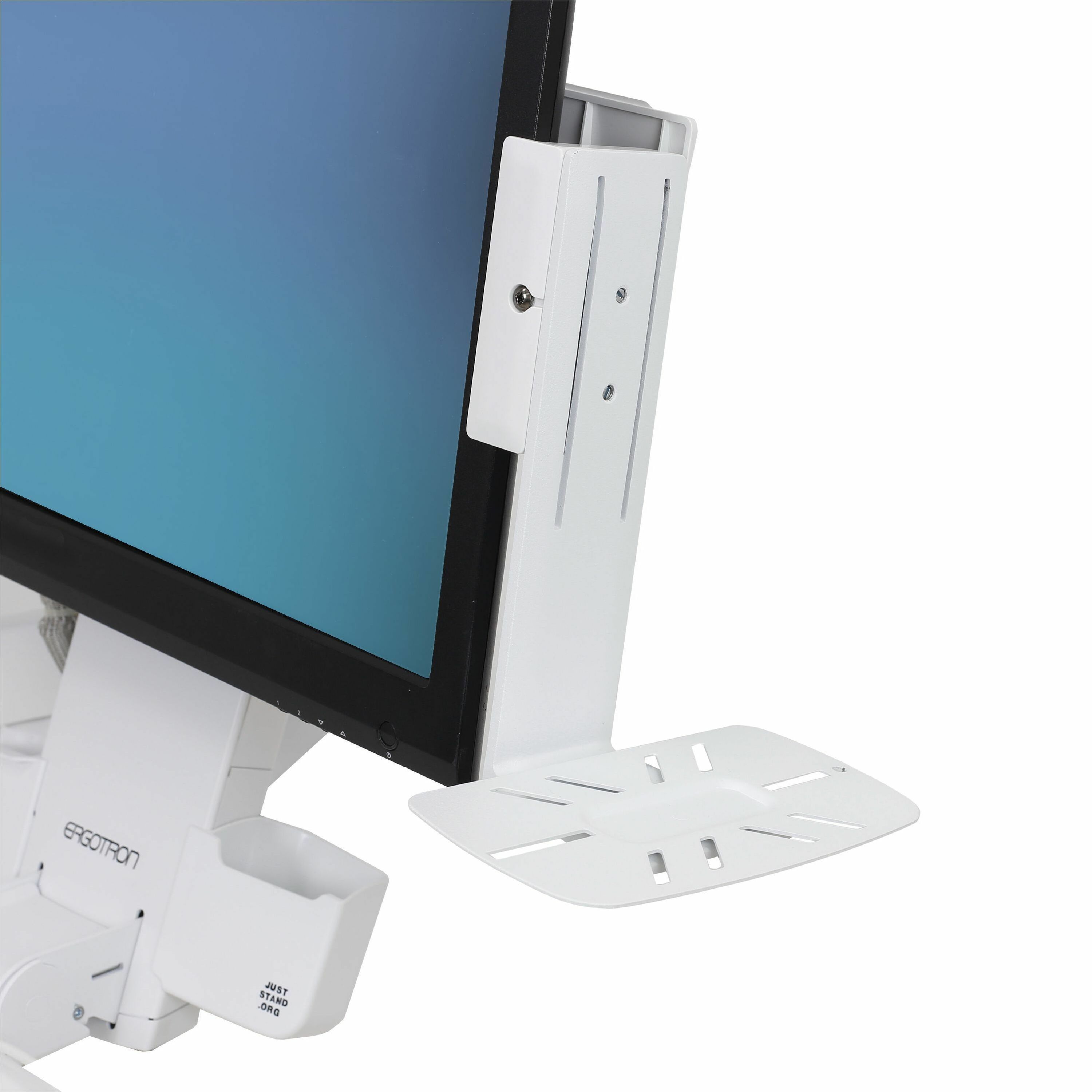 Ergotron Mounting Shelf for Scanner, Monitor, Display - White - Landscape/Portrait