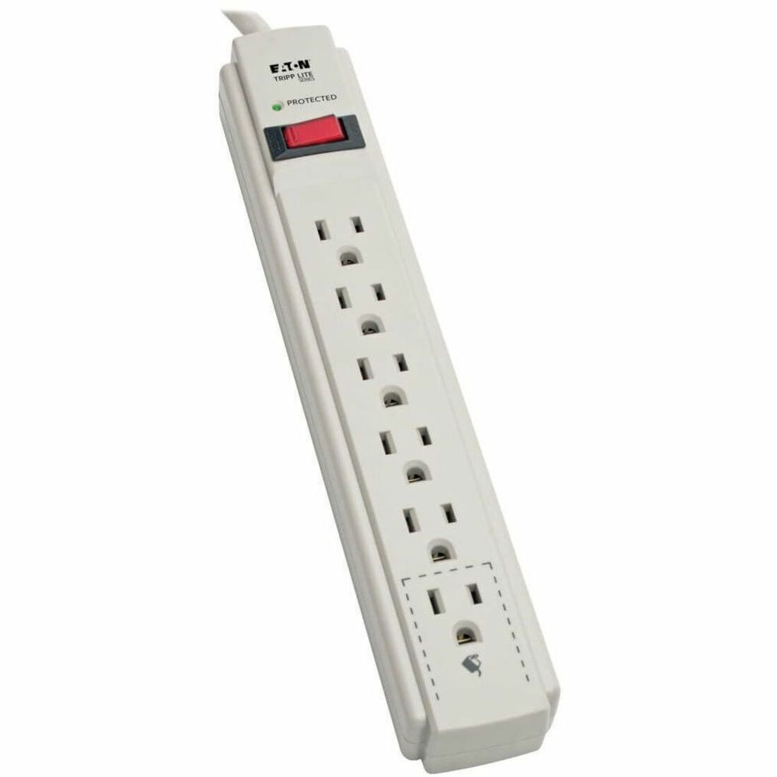 Tripp Lite by Eaton Protect It! 6-Outlet Surge Protector 4 ft. (1.22 m) Cord 790 Joules Diagnostic LED Light Gray Housing