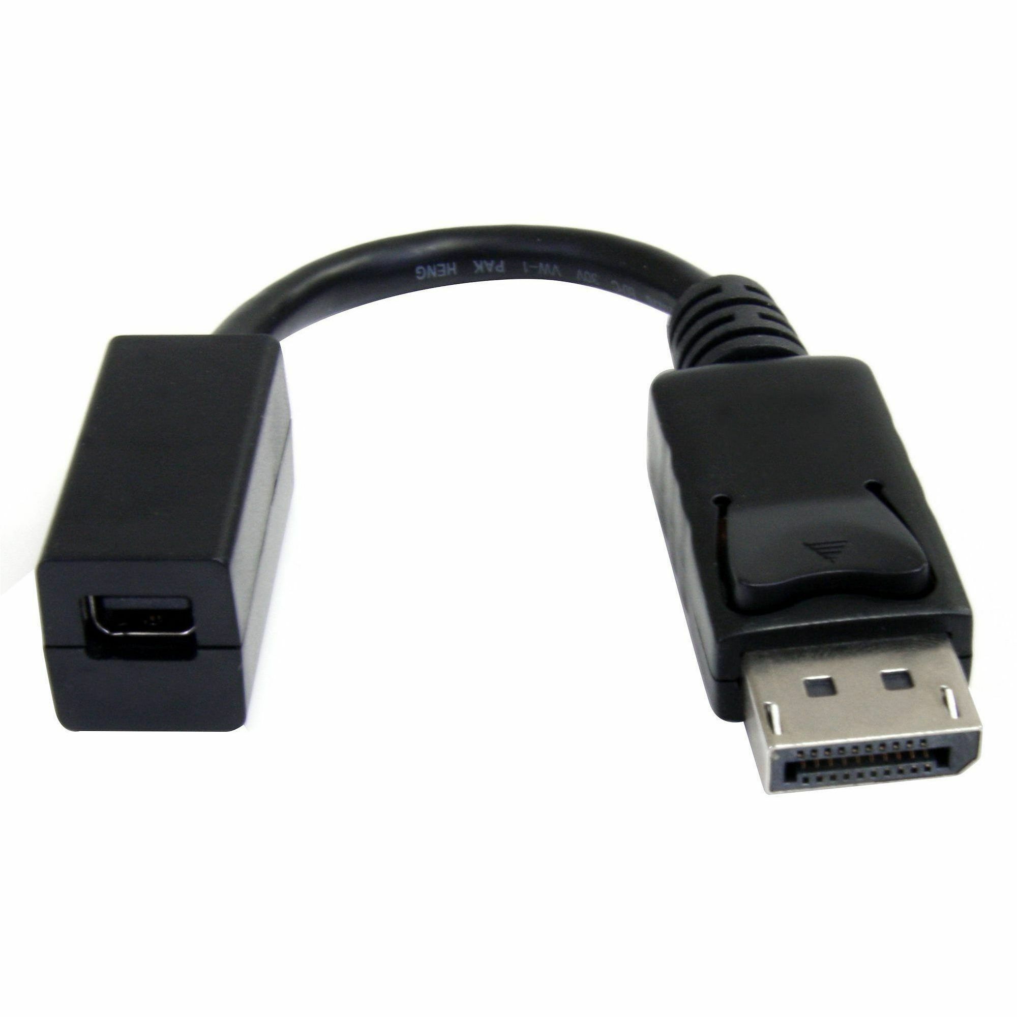StarTech.com 6in (15cm) DisplayPort to Mini DisplayPort Cable, 4K x 2K Video, DP Male to Mini DP Female Adapter Cable, DP to mDP 1.2