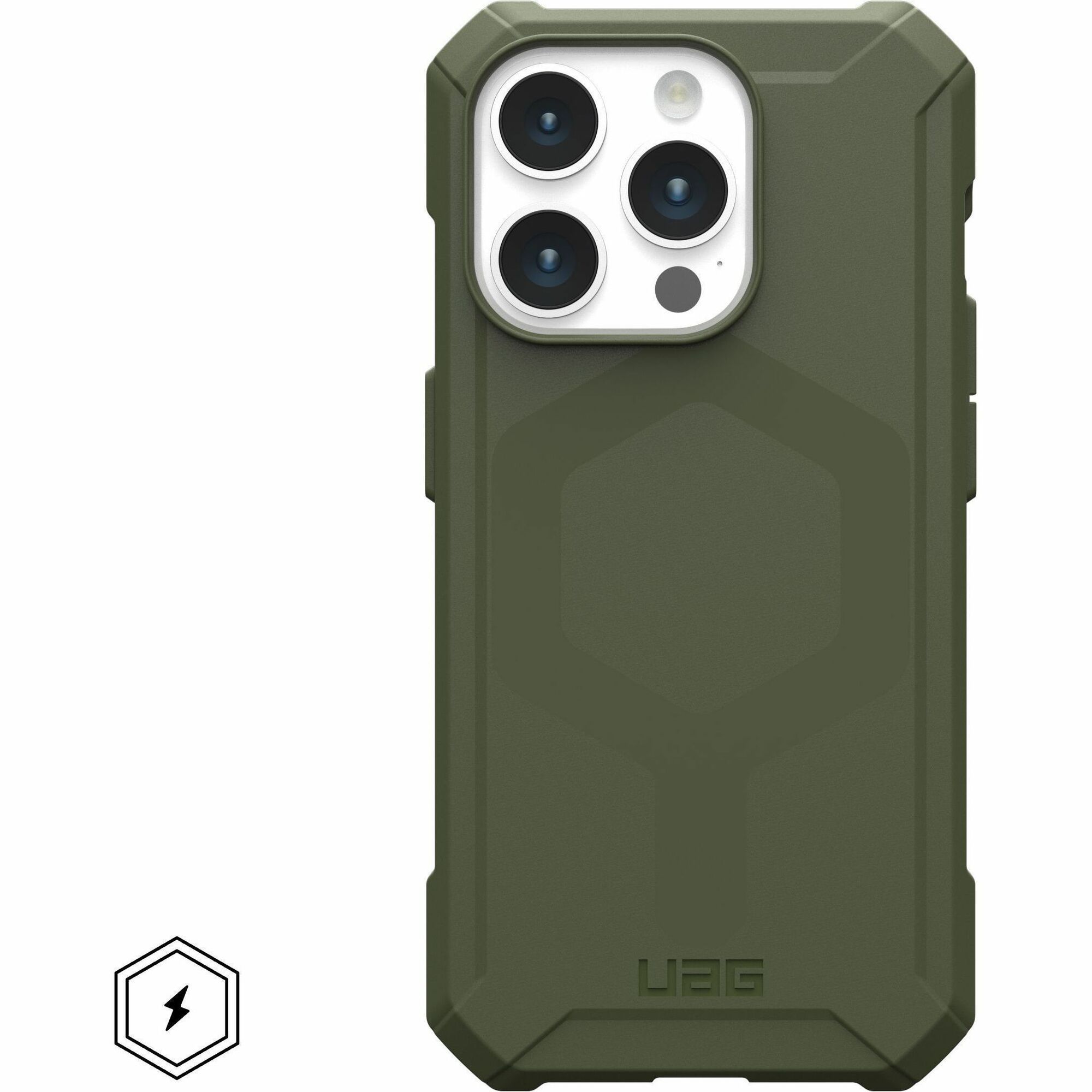 Urban Armor Gear Essential Armor iPhone 15 Pro Case - Olive Drab