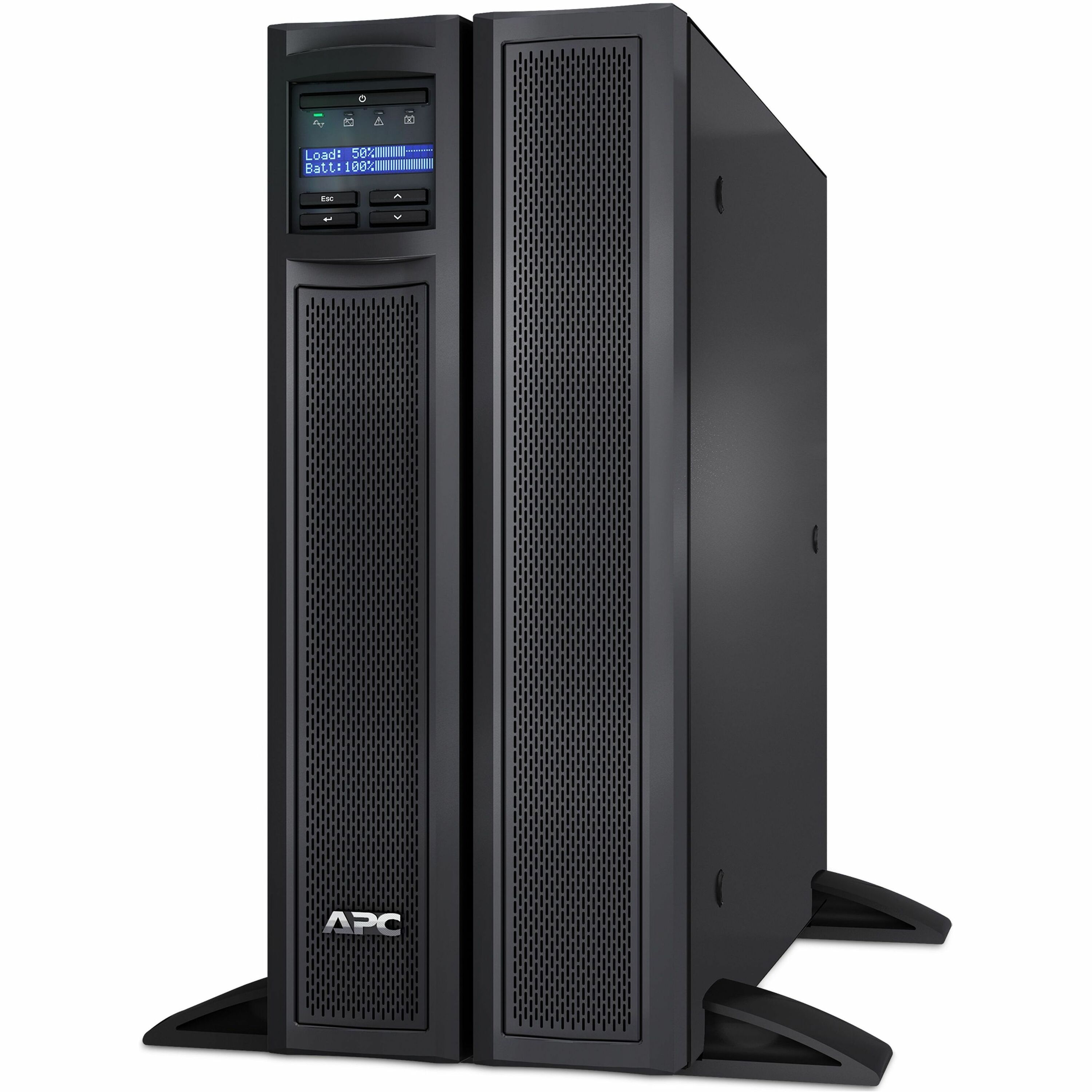 APC Smart-UPS X, Line Interactive, 3kVA, Rack/tower convertible 4U, 208V-230V, 8x C13+2x C19 IEC, SmartSlot, Extended runtime, Short depth
