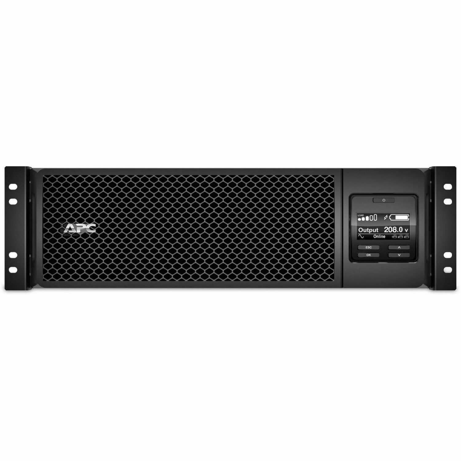 APC Smart-UPS On-Line, 5.4kVA, Rackmount 3U, 208V, 2x L6-20R+2x L6-30R NEMA outlets, Network Card+SmartSlot, Extended runtime, W/ rail kit