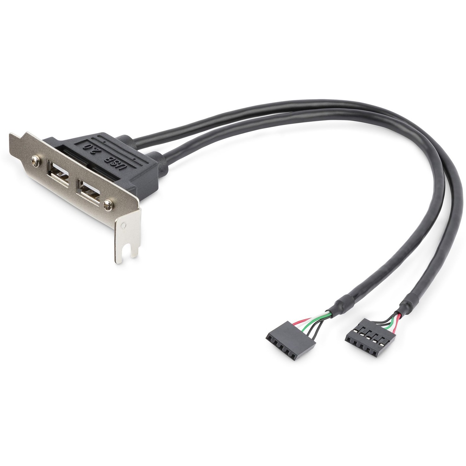 StarTech 2 Port USB A Female Low Profile Slot Plate Adapter
