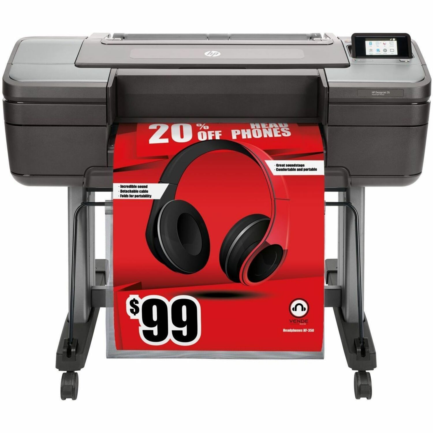 HP Designjet Z6 PostScript Inkjet Large Format Printer - 24" Print Width - Color