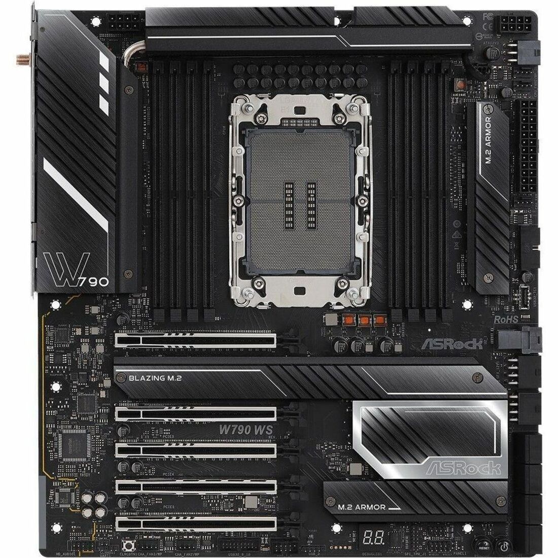 ASRock W790 WS Gaming Desktop Motherboard - Intel W790 Chipset - Socket LGA-4677 - Extended ATX