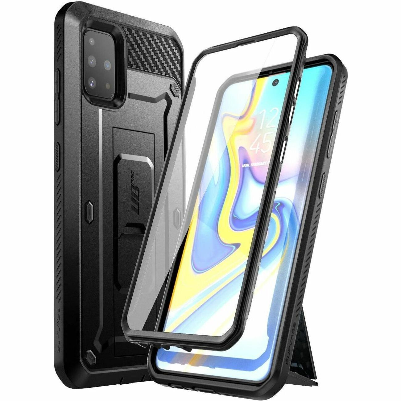 SUP Unicorn Beetle Pro Rugged Carrying Case (Holster) Samsung Galaxy A51 Smartphone - Black