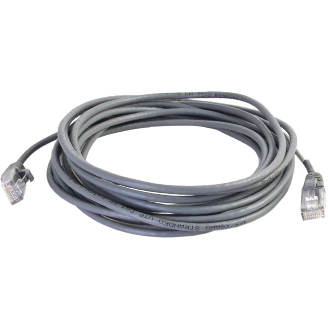 C2G 8ft Cat5e Snagless Unshielded (UTP) Slim Network Patch Cable - Gray