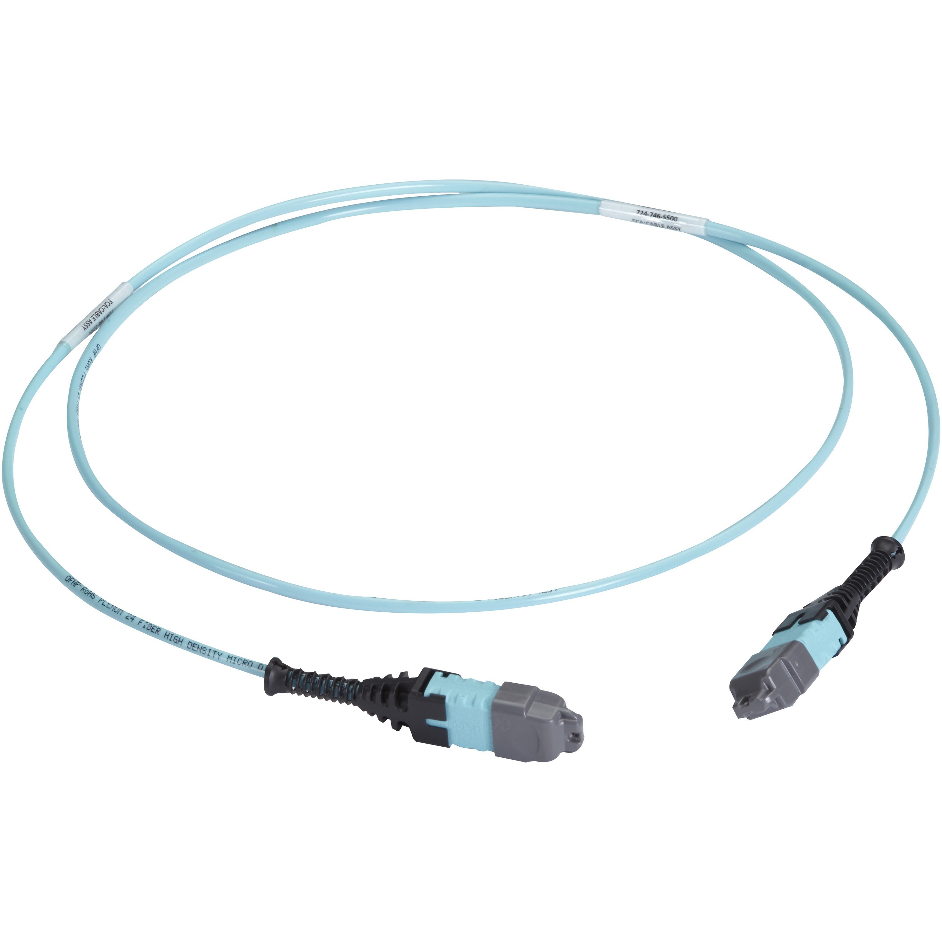 Black Box MTP OM3 Fiber Optic Trunk Cable - Plenum, 24-Strand, Straight-Pinned