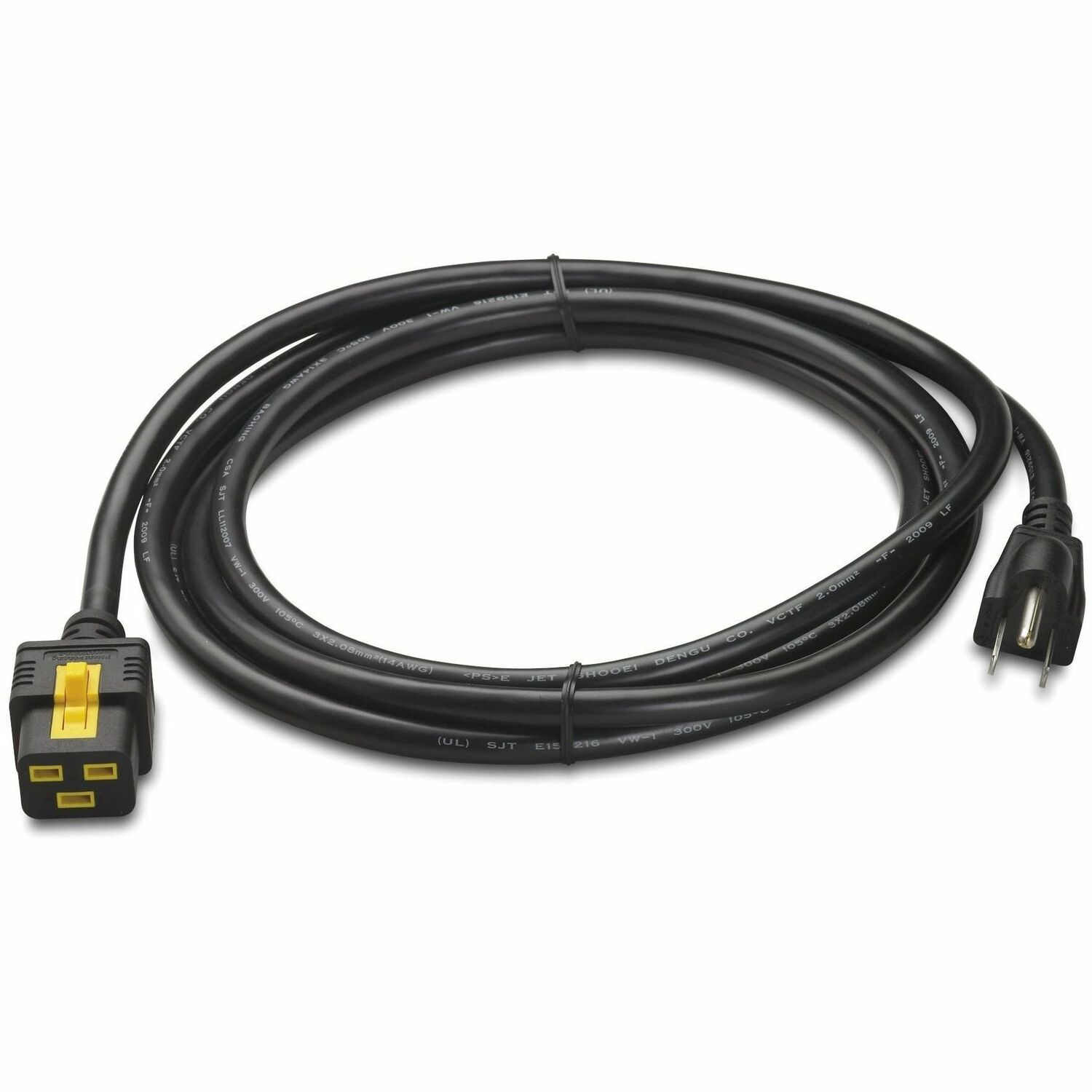 APC NetShelter Power Cord, Locking, IEC C19 to NEMA 5-15P, 3.0m